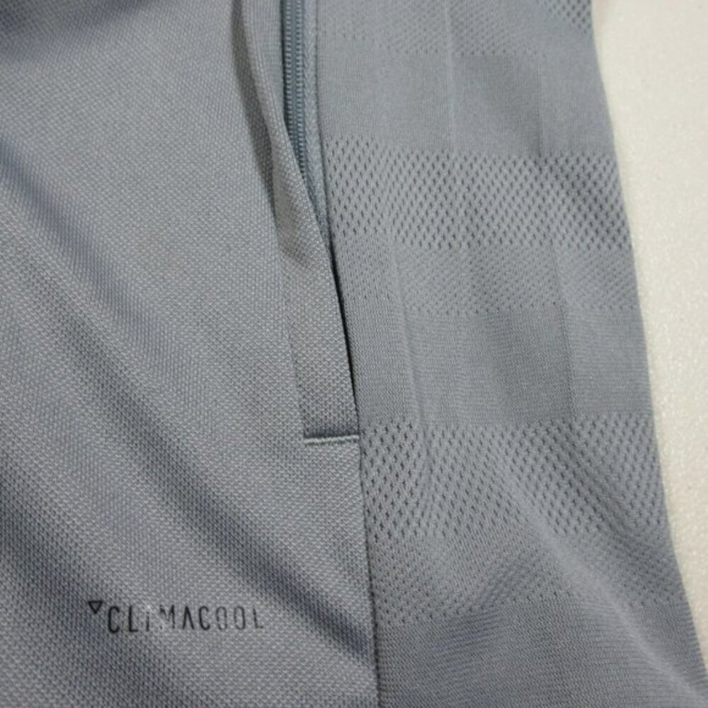 adidas womens gray white Rev full zip ClimaCool warm up athletic jacket M EUC - Picture 6 of 7
